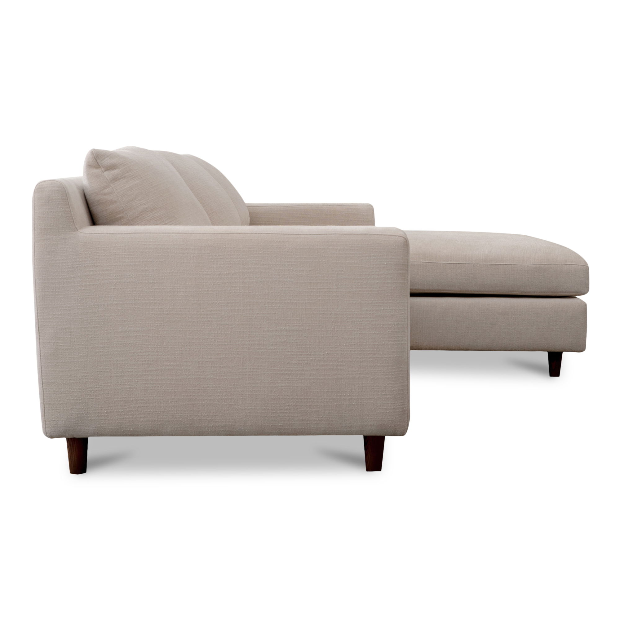Hutton Right Sectional Beige, Sectional Sofa by Moe's Home, 100" width x 29.1" height x 63" depth View 4