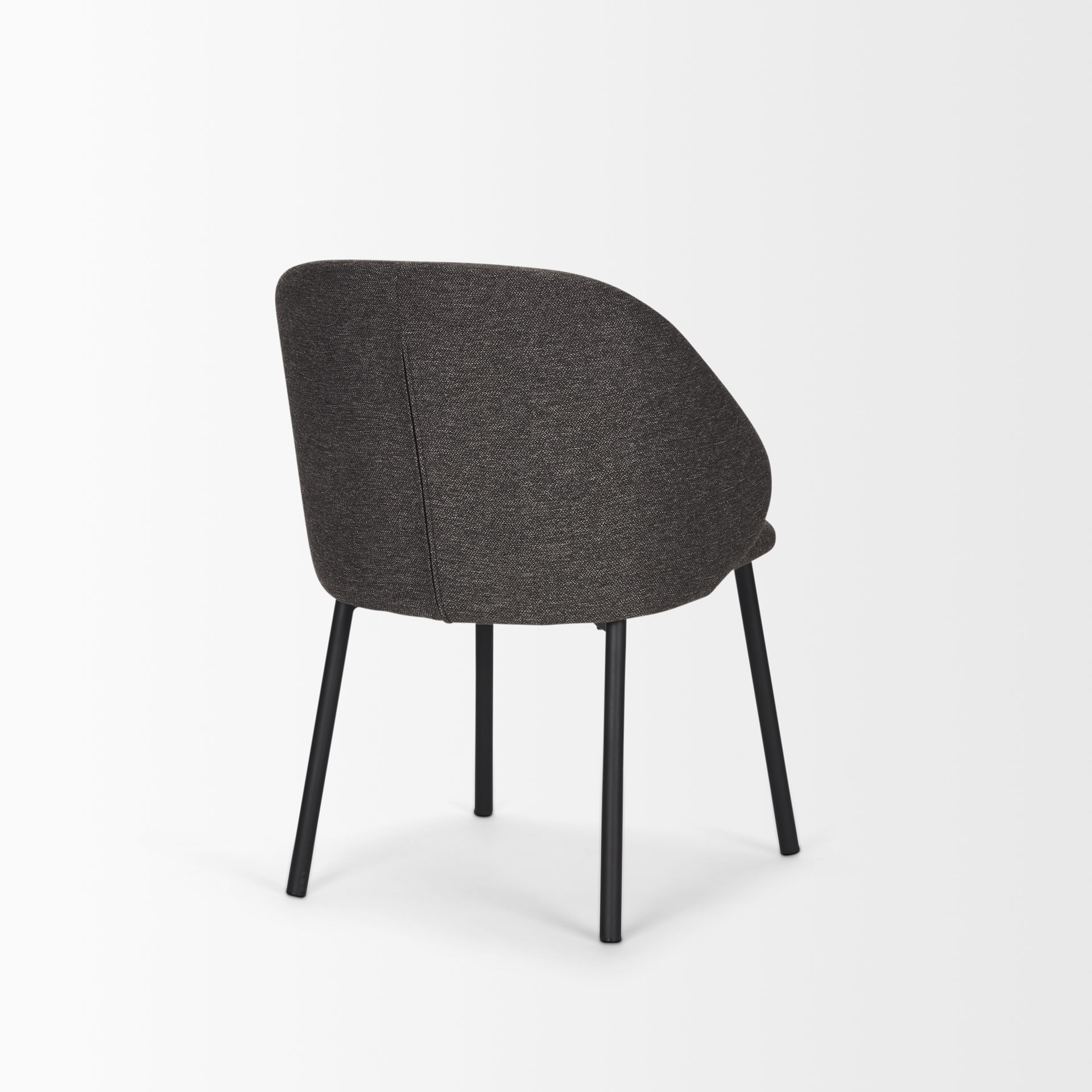 Shannon Dining Chair with Gray Fabric & Matte Black Metal large image 