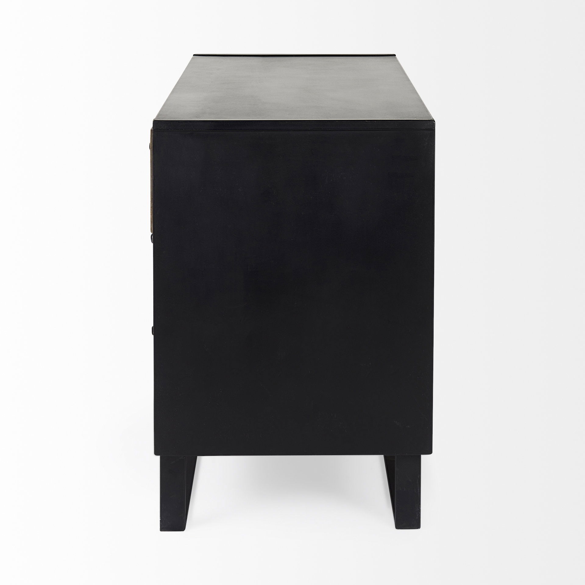 Alvin  Wood with Metal Framing Accent Cabinet, Cabinets & Chest by Mercana, 34.5" length x 21.5" width x 30" height View 4