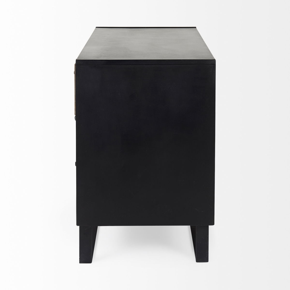 Alvin  Wood with Metal Framing Accent Cabinet, Cabinets & Chest by Mercana, 34.5" length x 21.5" width x 30" height View 8