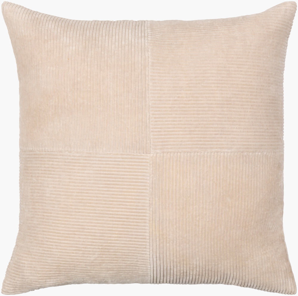 Corduroy Quarters Accent Pillow, Decorative Pillow by Surya, 18" length x 18" width