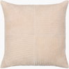 Corduroy Quarters Accent Pillow Down, Decorative Pillow by Surya, 22" length x 22" width thumbnail