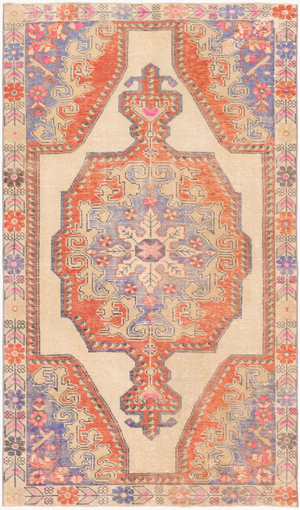 Antique One of a Kind Handmade Rug, by Surya, 7'2" length x 4'2" width