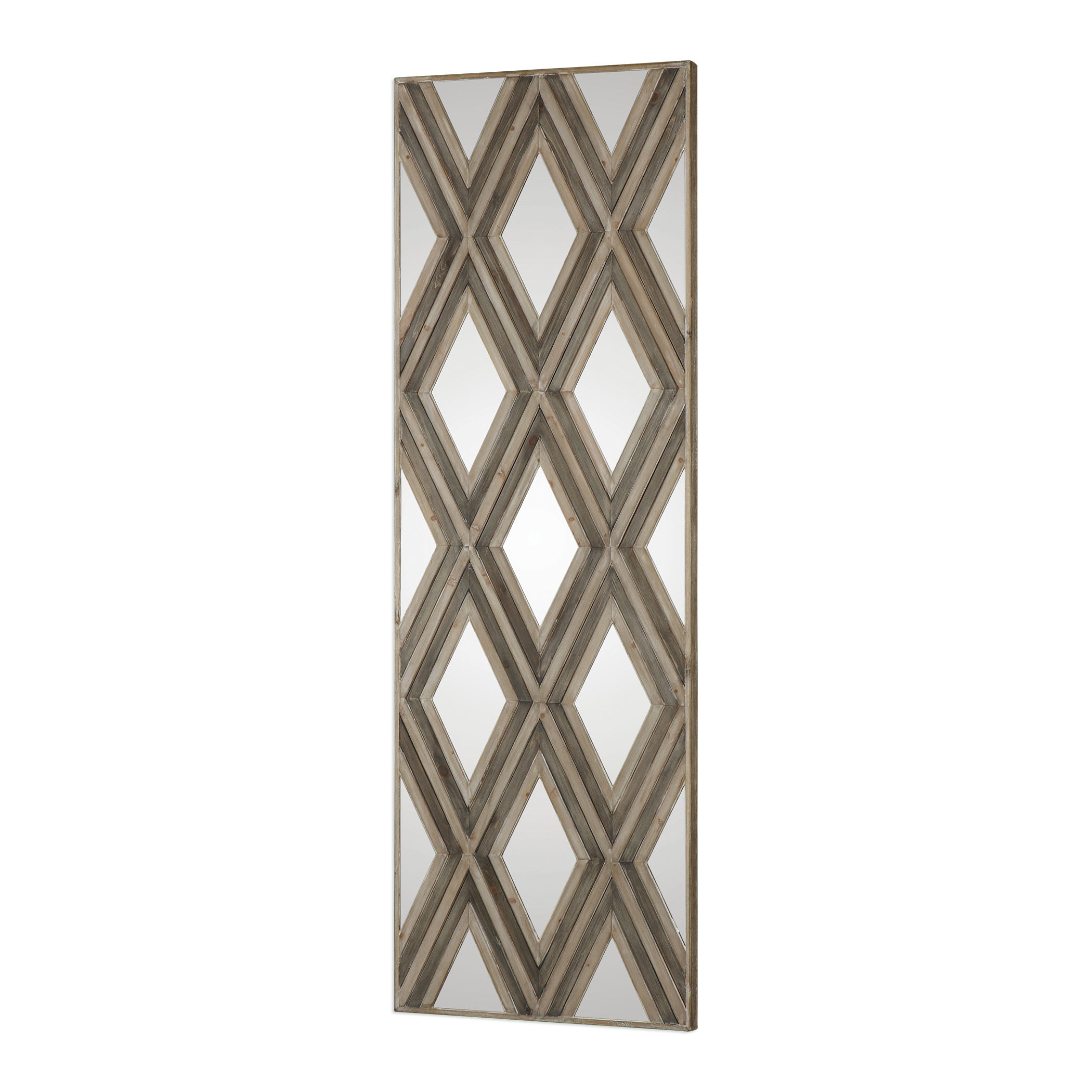 Tahira Geometric Argyle Pattern Wall Mirror large image 