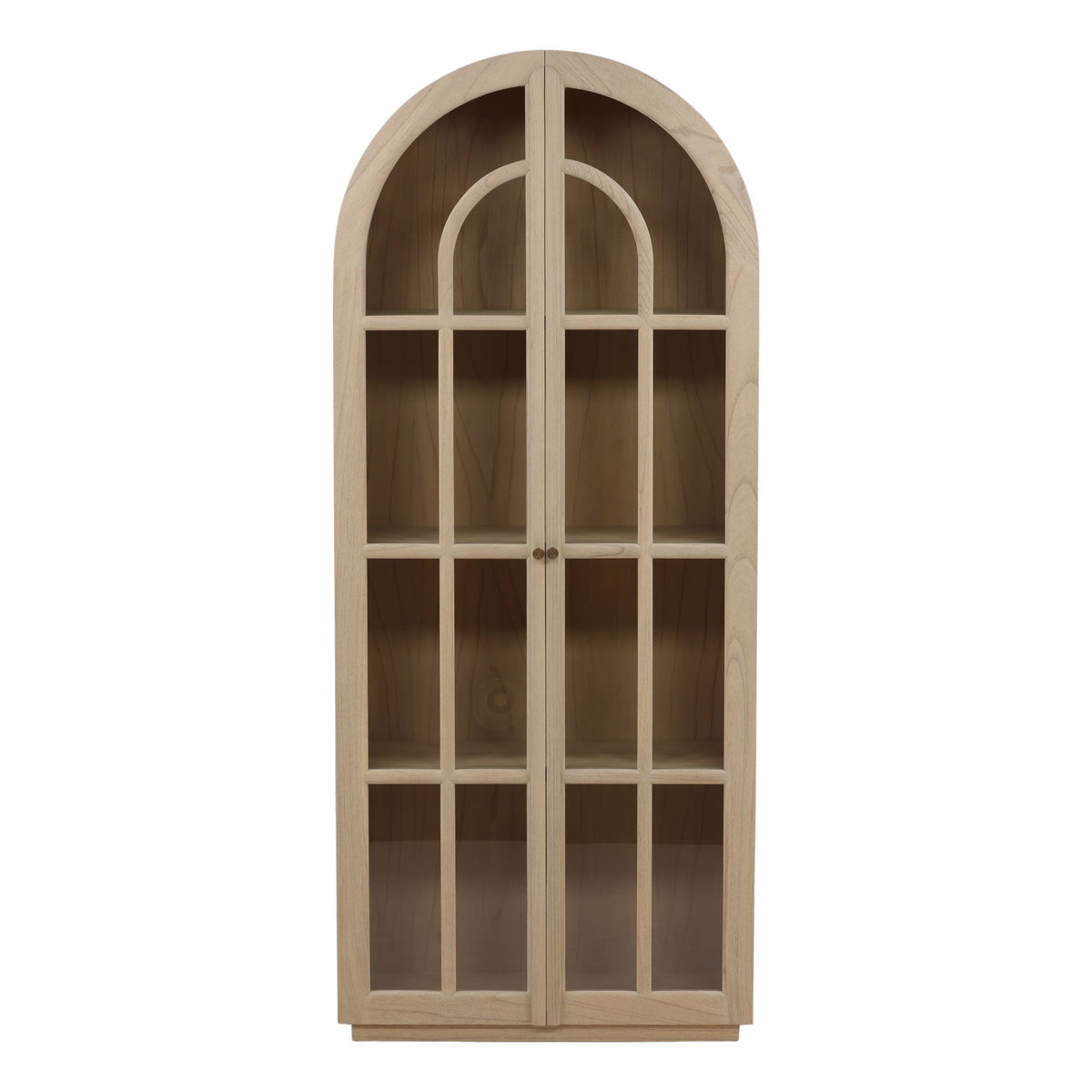 Freyja Cabinet Light Natural, Cabinets & Sideboard by Dovetail, 34.65" width x 82" height x 16.54" depth View 2
