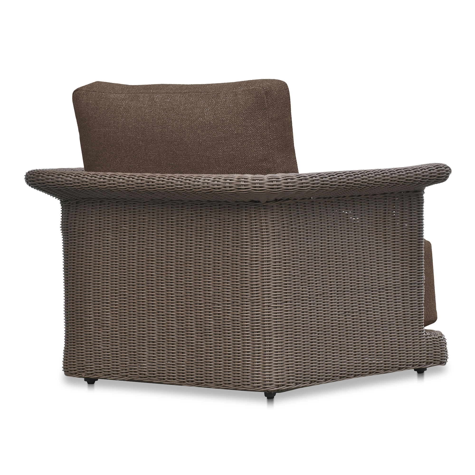 Meredith Outdoor Accent Chair Brown, Outdoor Chair by Moe's Home, 3'3.37" width x 2'6" height x 3'2.43" depth View 2