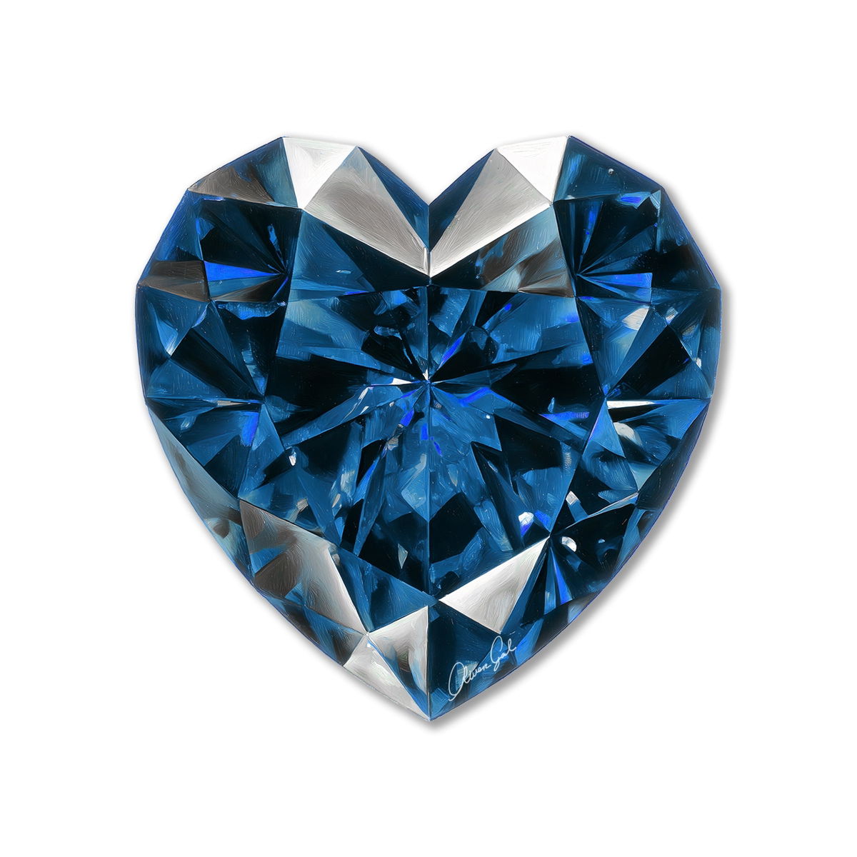 Deep Blue Heart II (No Embellishment), by Oliver Gal,  20 View 1