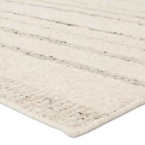 Jaipur Living Rya LEO09 Handmade Stripes Ivory and Grey Area Rug (10