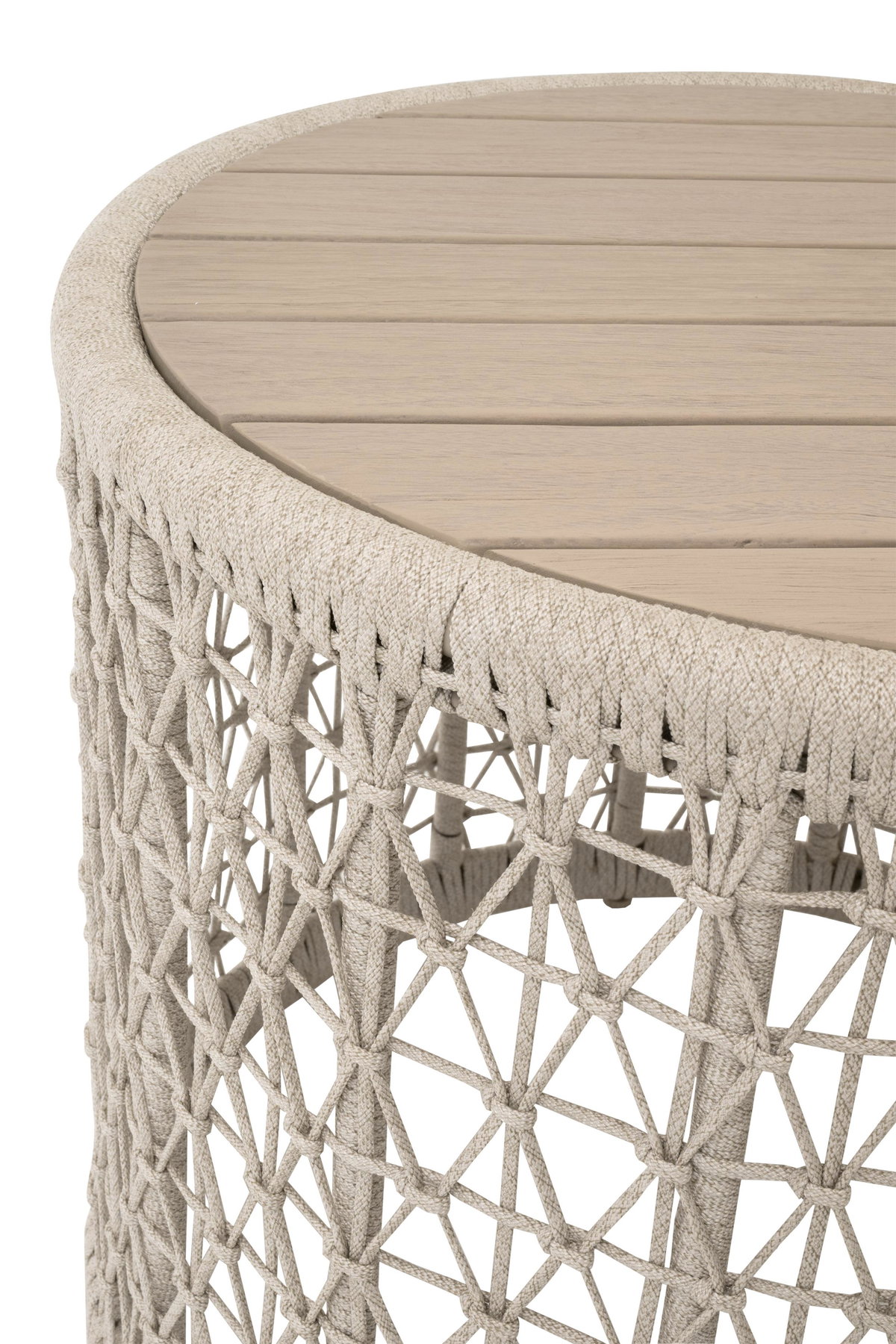 Knit Outdoor Round End Table, Side & End Table by Essentials for Living, 24" width x 20" height x 24" depth View 4