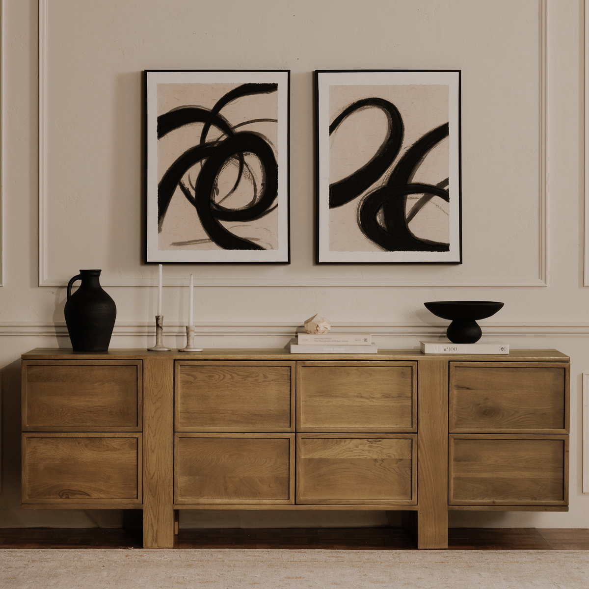Henley 8 Drawer Dresser Brown, by Moe's Home, 85" width x 31" height x 20" depth View 7