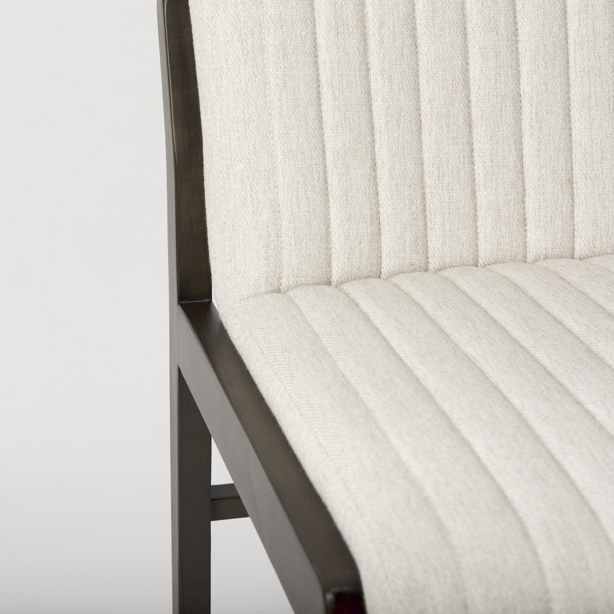 Tahoe Cream Fabric and Black-Brown Wood Dining Chair, by Mercana, 20.08" length x 24.8" width x 33.66" height View 12