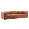 Magda Sofa Terracotta, Sofas & Sectional by Dovetail, 113.5" width x 29.43" height x 40.5" depth thumbnail 1