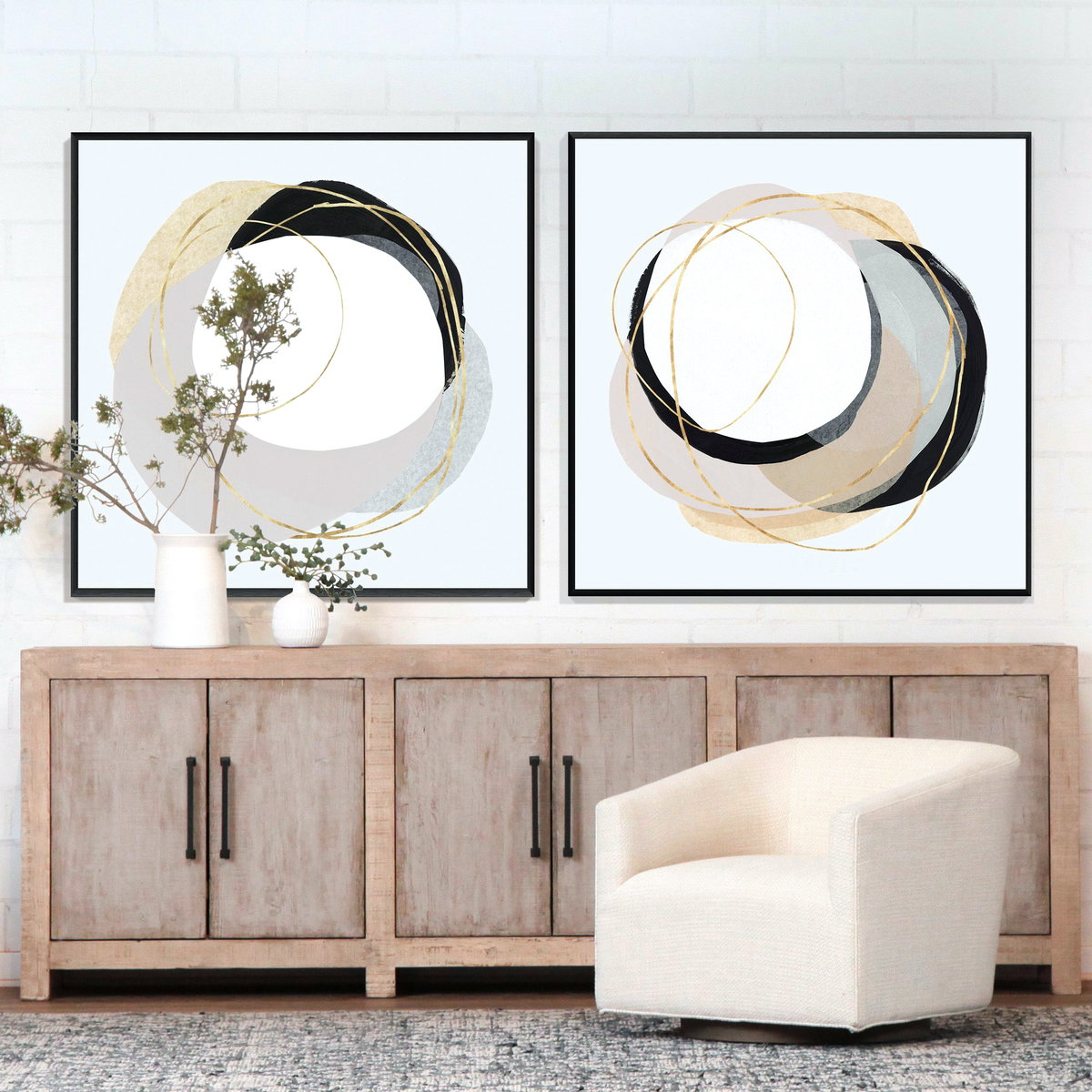 Merwin Sideboard 6 Doors, Sideboards & Buffet by Dovetail, 109" width x 36" height x 18" depth View 7