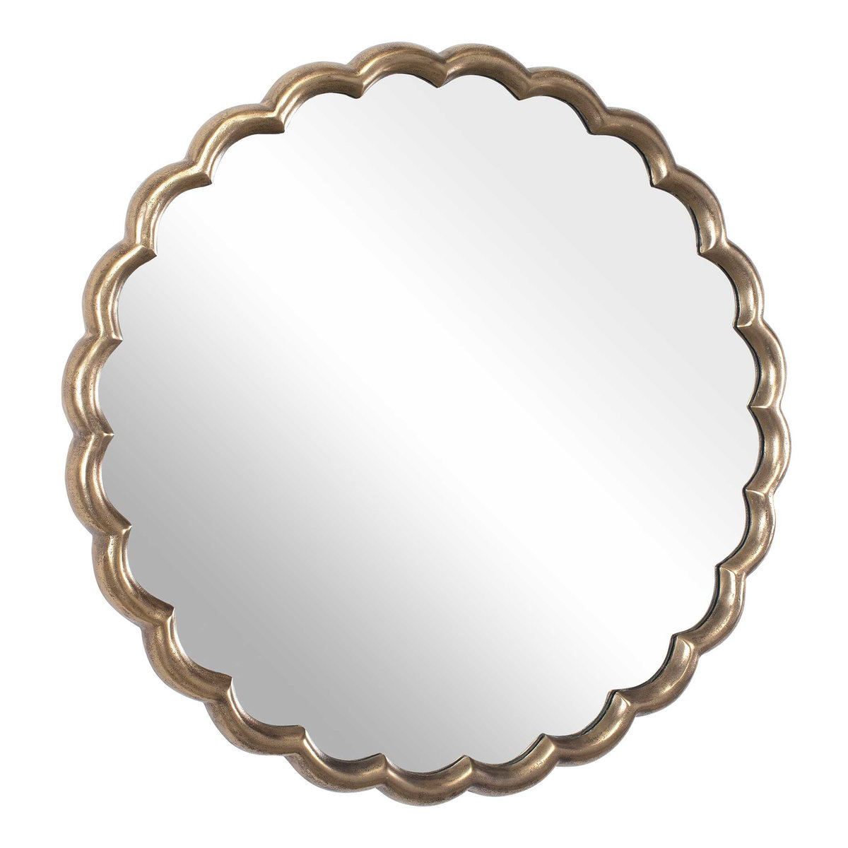 Cerrito Antique Brass Round Mirror, by Uttermost, 2'10" width x 2'10" height x 1.5" depth View 5