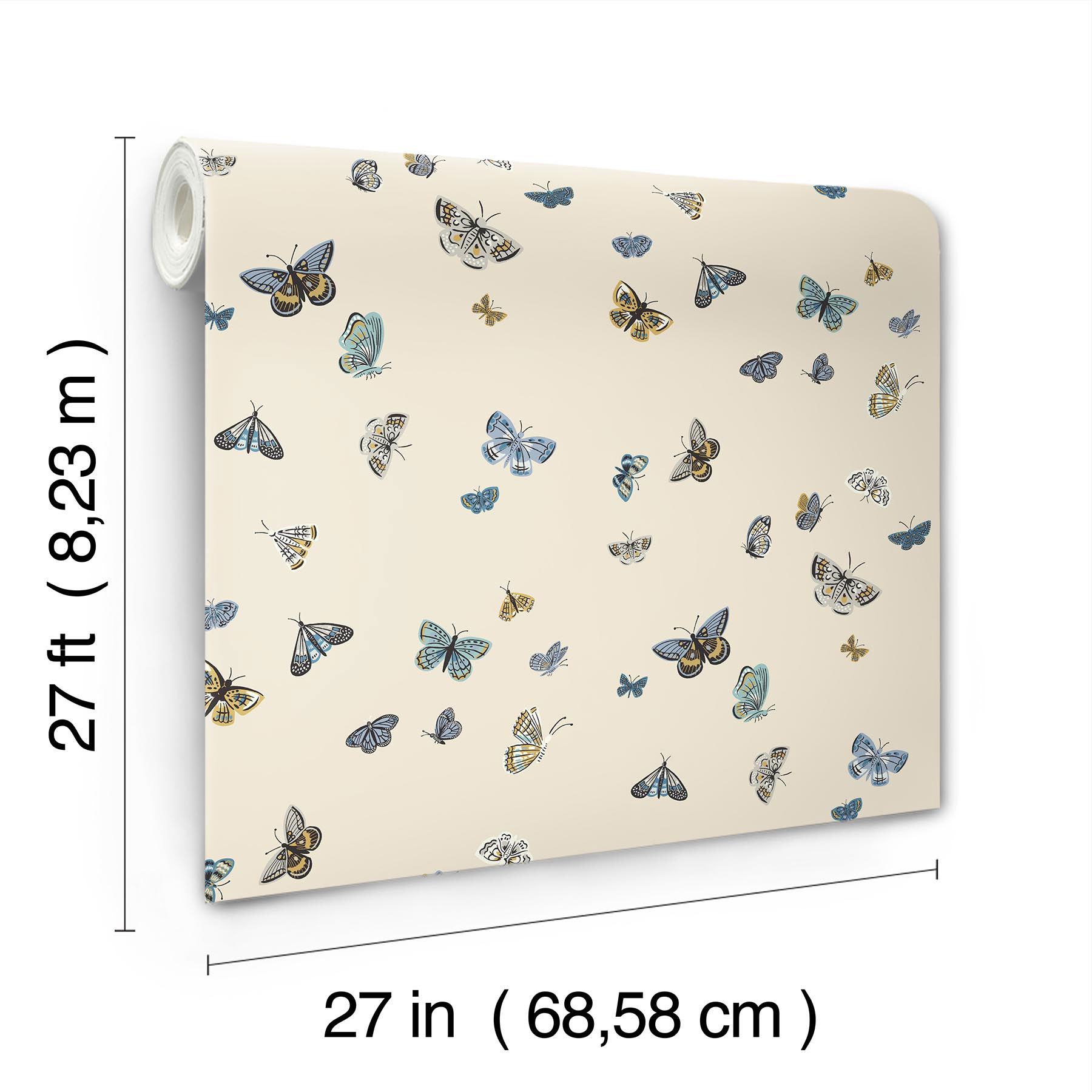 Butterfly House Linen Wallpaper large image 