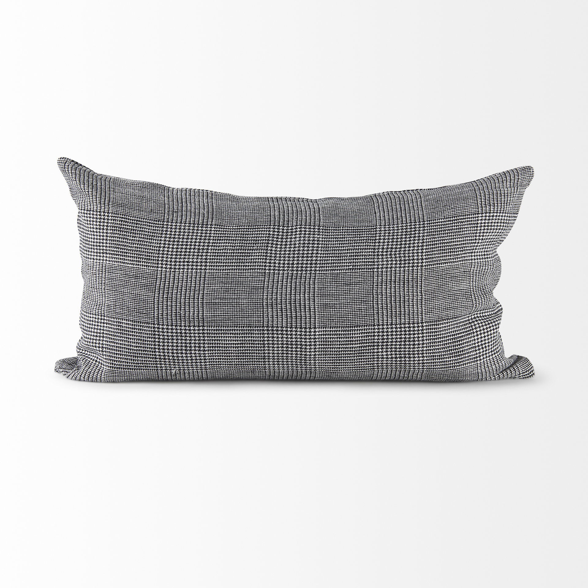 Ramone 14 x 26 White and Black Fabric Decorative Pillow Cover, by Mercana, 14" length x 26" width x 0.2" height View 2