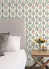 Marketplace Motif Off White & Green Wallpaper thumbnail 2