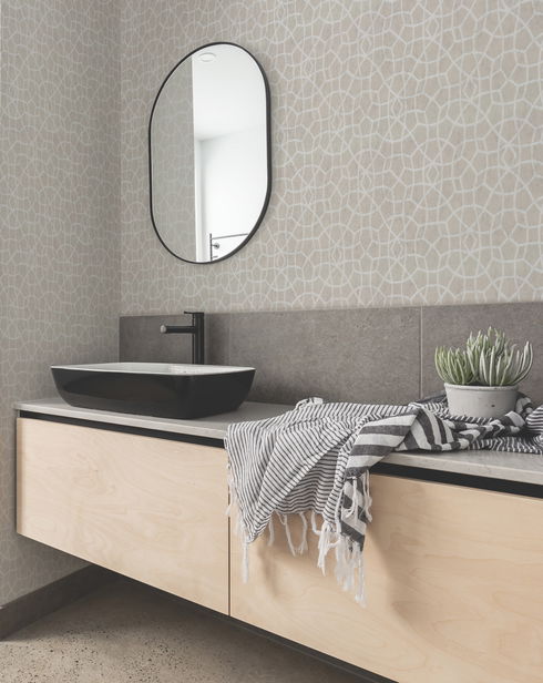 Sculptural Web Beige Wallpaper