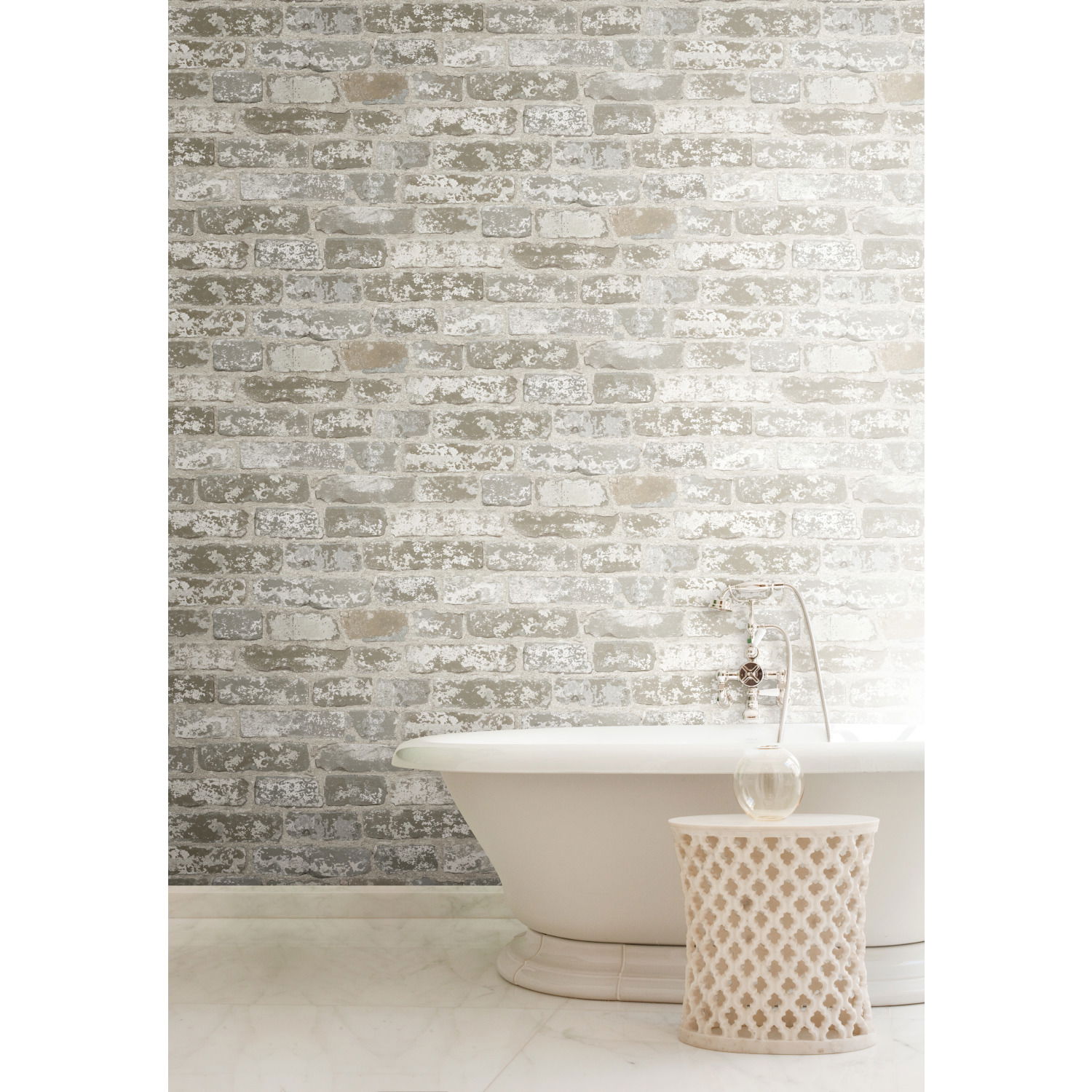 Up the Wall Off White & Grey Wallpaper large image 