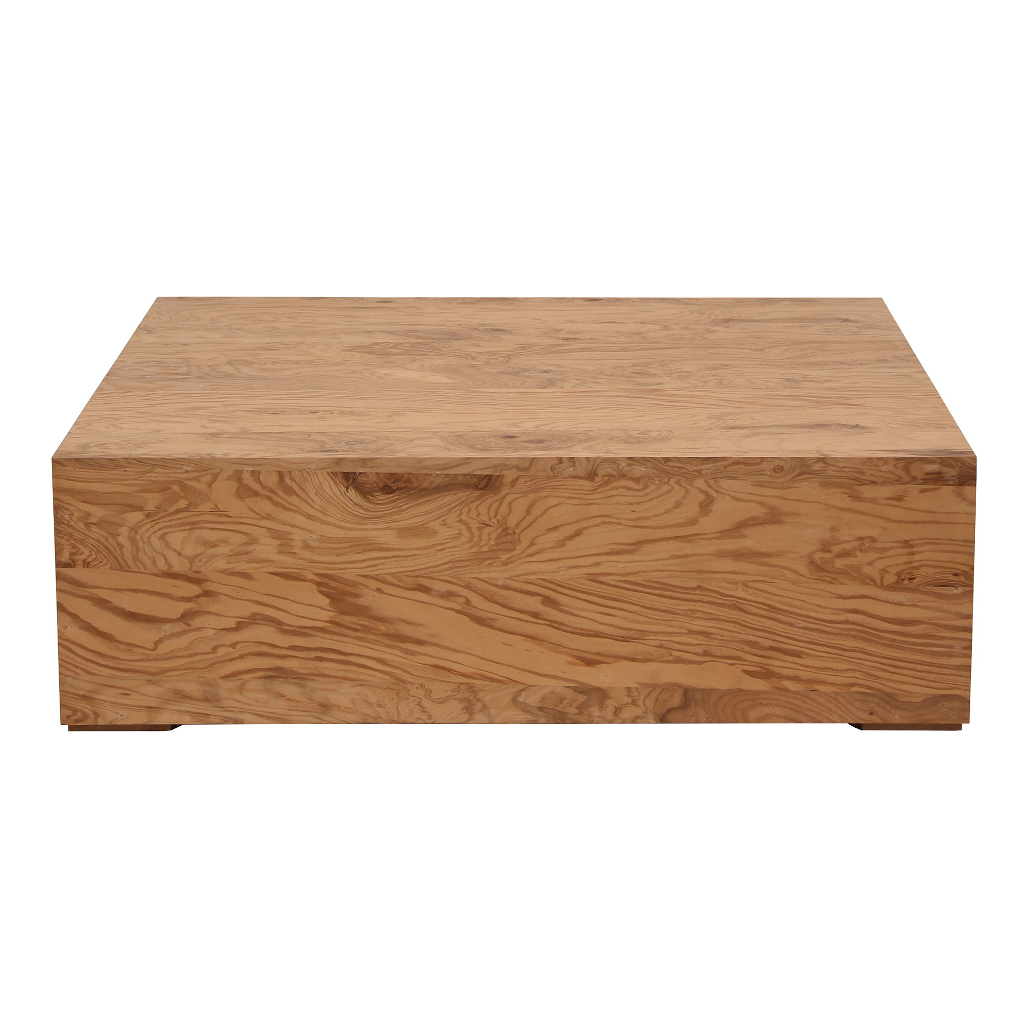 Nash Coffee Table Honey Brown Burl, by Moe's Home, 40" width x 12" height x 40" depth View 5