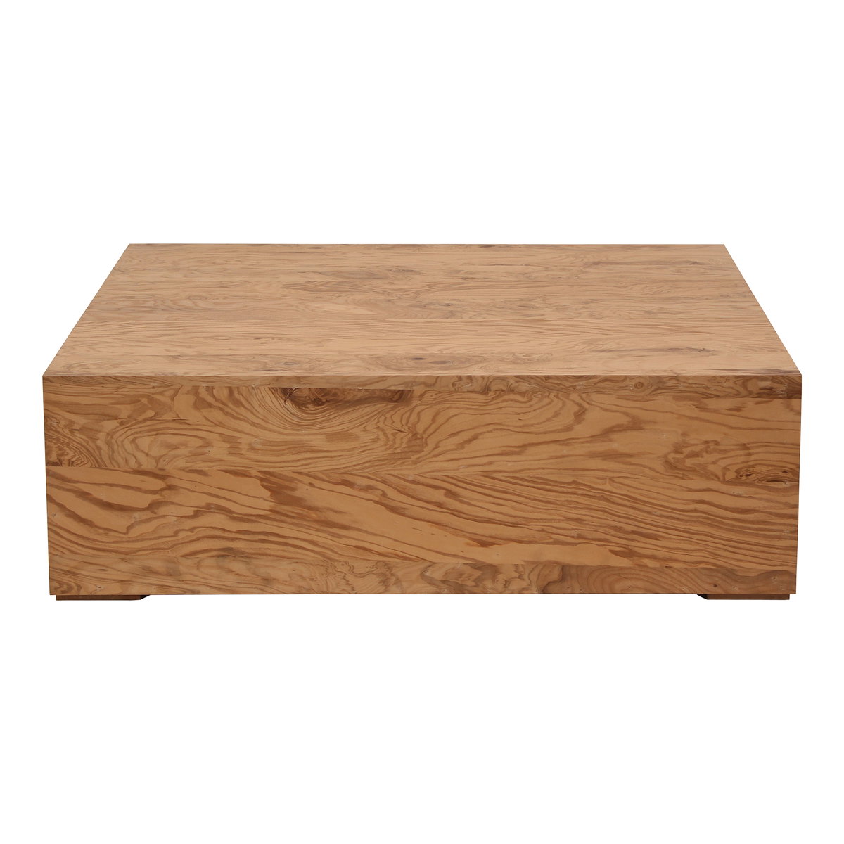 Nash Coffee Table Honey Brown Burl, by Moe's Home, 40" width x 12" height x 40" depth View 5