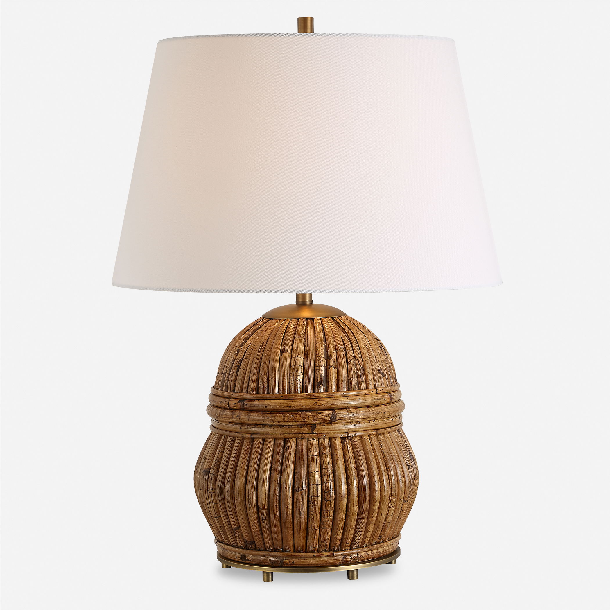 Reed Honey Rattan Table Lamp large image 