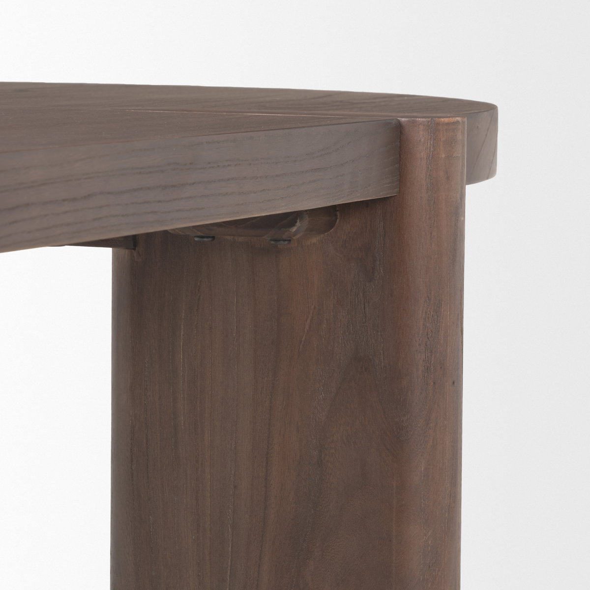 Sohan 91'L x 38'W Oval Dining Table | Dark Brown Wood | Seats 8, by Mercana, 91" length x 38" width x 30" height View 9