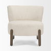Vyra Dark Brown Wood with Cream Fabric Accent Chair thumbnail 3