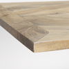 Maxton Light Brown Wood with Dark Gunmetal Iron Metal Dining Table thumbnail 8