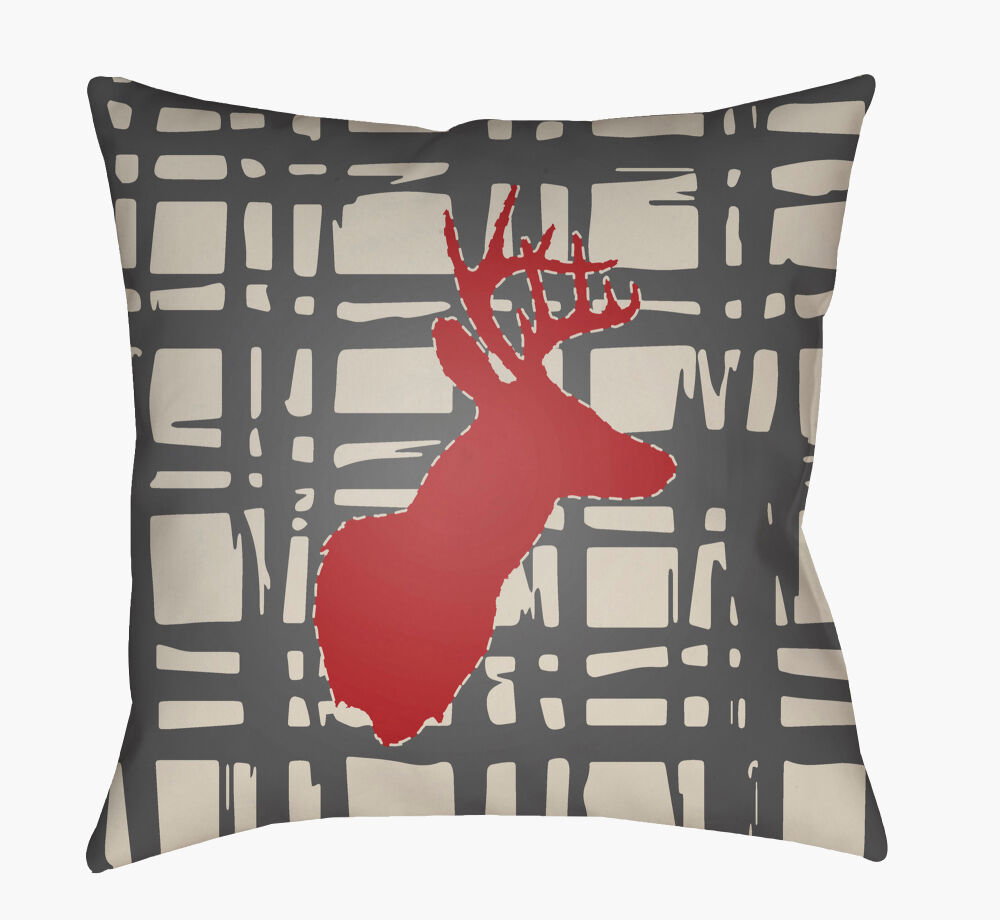 Deer Accent Pillow, Decorative Pillow by Surya, 20" length x 20" width