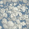 Antique Floral in Wedgewood Blue & Grey Wallpaper thumbnail 0