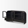 Gehry I 62.3x16.5 Black Metal Frame with Wood Accent 4 Cabinet Door Two Drawer Sideboard, Sideboards & Buffet by Mercana, 62.25" length x 16.5" width x 33.25" height thumbnail 7