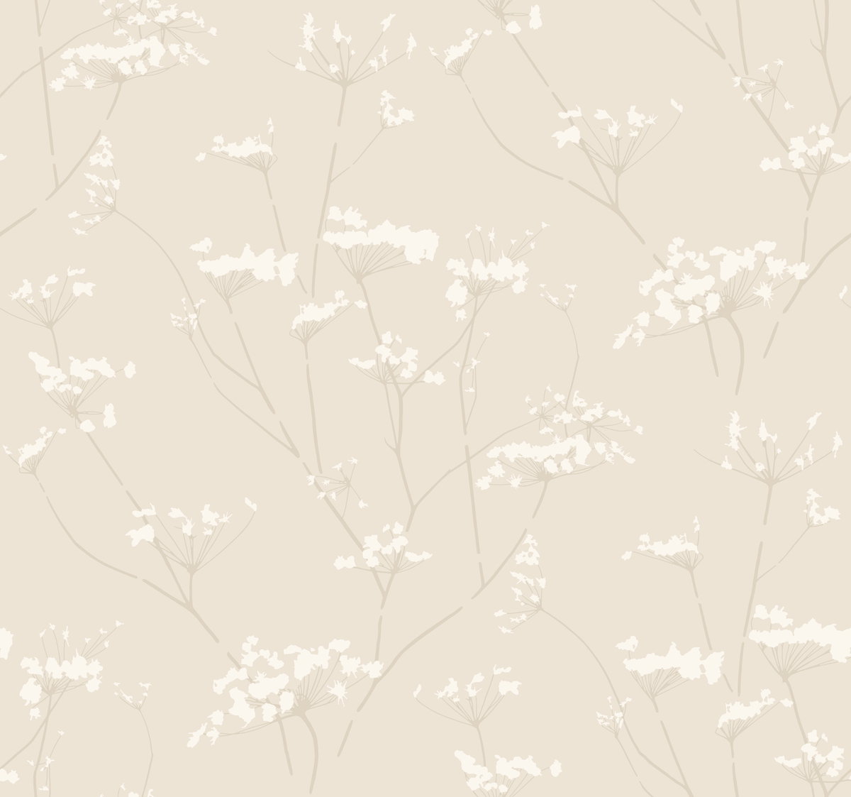 Enchanted Cream Wallpaper, by York Wall, 27' length x 2'3" width x 0.02" depth