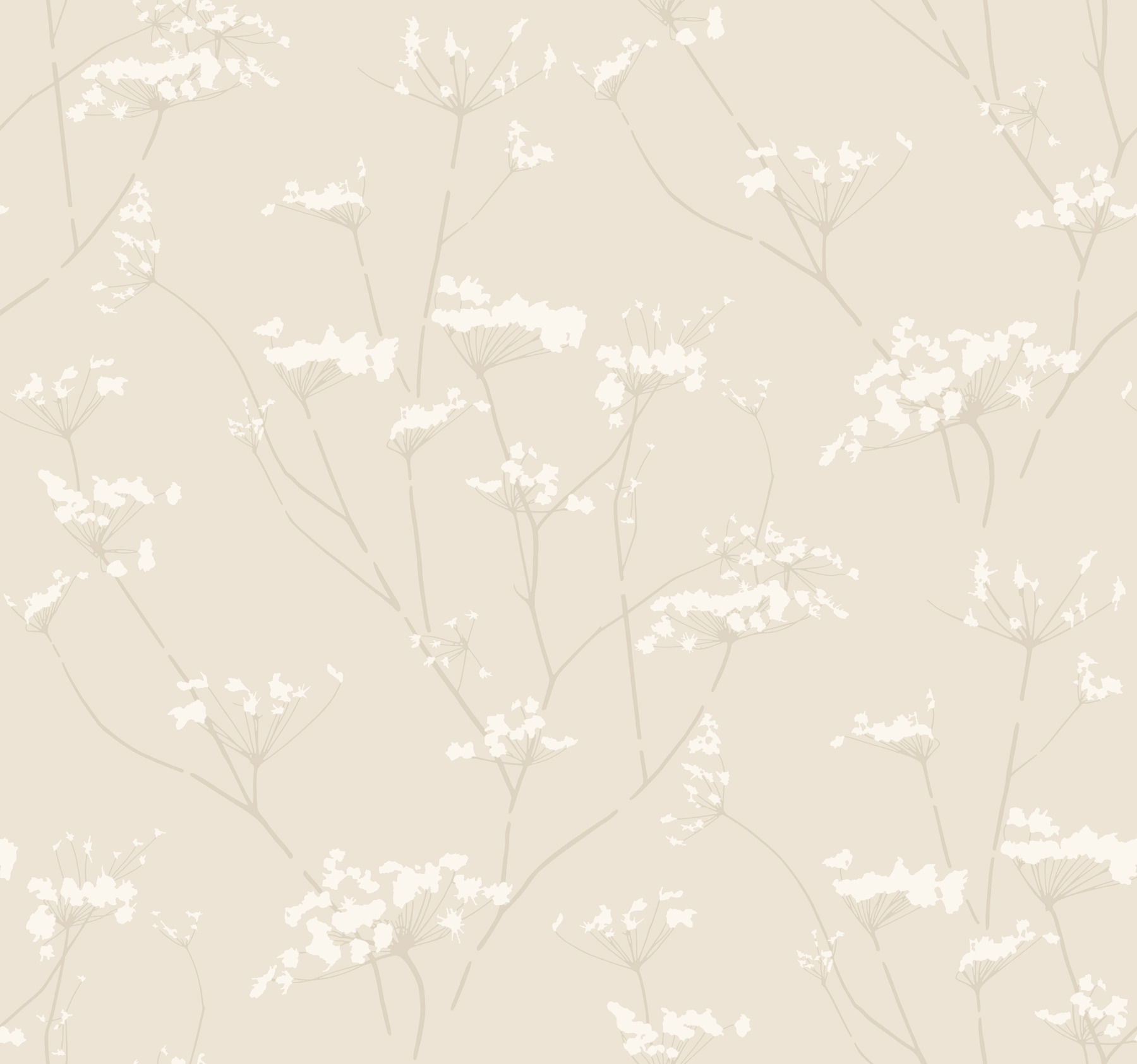 Enchanted Cream Wallpaper large image 