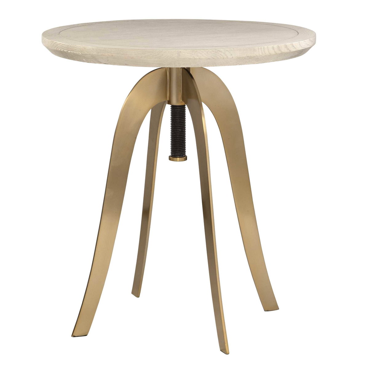 Alice Oak Adjustable Accent Table, Side & End Table by Uttermost, 20" width x 26" height x 20" depth View 1