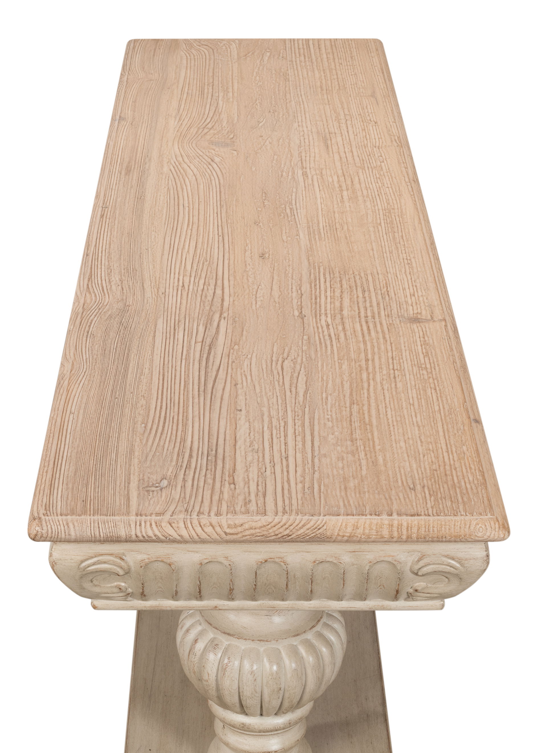 Hugo Console, Stone Grey W/Natural Top large image 