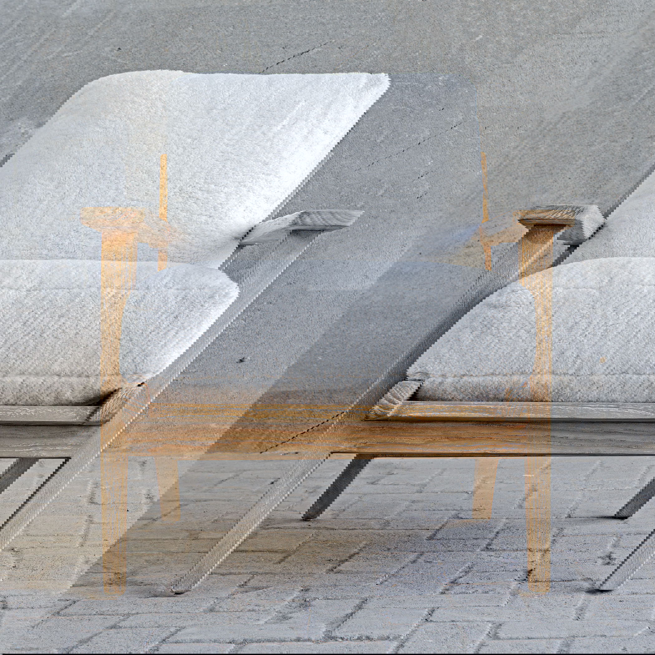 Laid Back Sheepskin Accent Chair, Furniture by Uttermost, 29.6" width x 27.25" height x 34.25" depth View 2