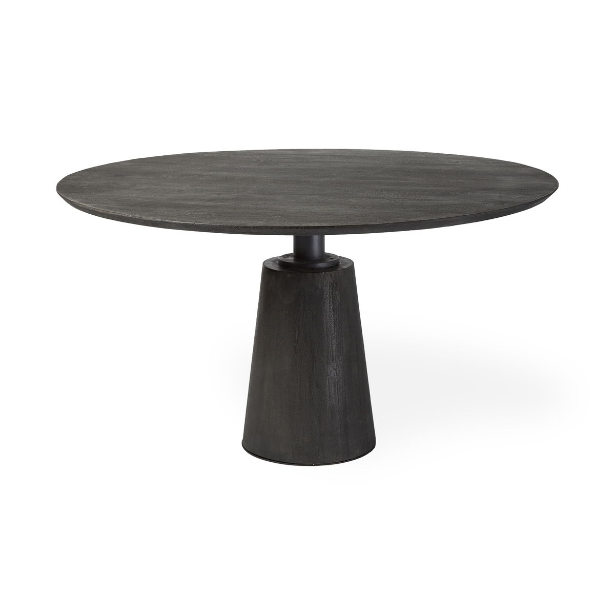 Maxwell 54' Round Pedestal Dining Table | Modern | Brown Wood & Brown Wood/Metal | Seats 4, by Mercana, 54" length x 54" width x 30" height View 1
