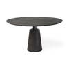 Maxwell 54' Round Pedestal Dining Table | Modern | Brown Wood & Brown Wood/Metal | Seats 4, by Mercana, 54" length x 54" width x 30" height thumbnail 1