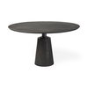 Maxwell 54' Round Pedestal Dining Table | Modern | Brown Wood & Brown Wood/Metal | Seats 4, by Mercana, 54" length x 54" width x 30" height thumbnail 1
