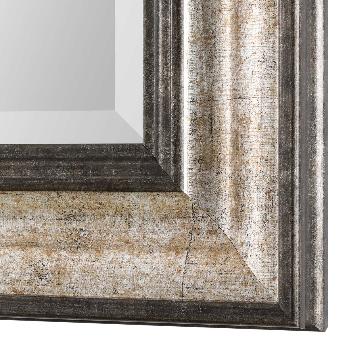 Shefford Antiqued Silver Mirror, by Uttermost, 31" width x 43" height x 1.62" depth View 5