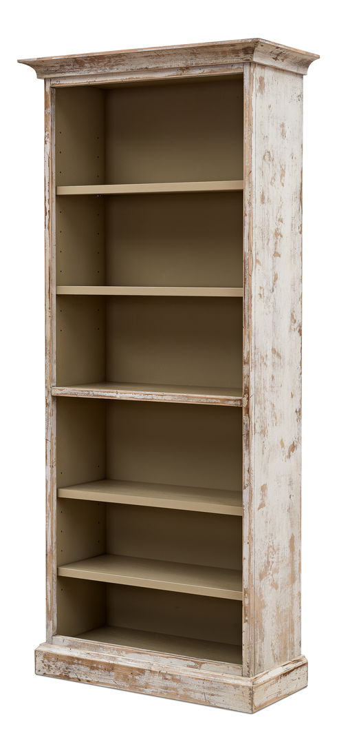 Open Shelf Bookcase, Disrupted White