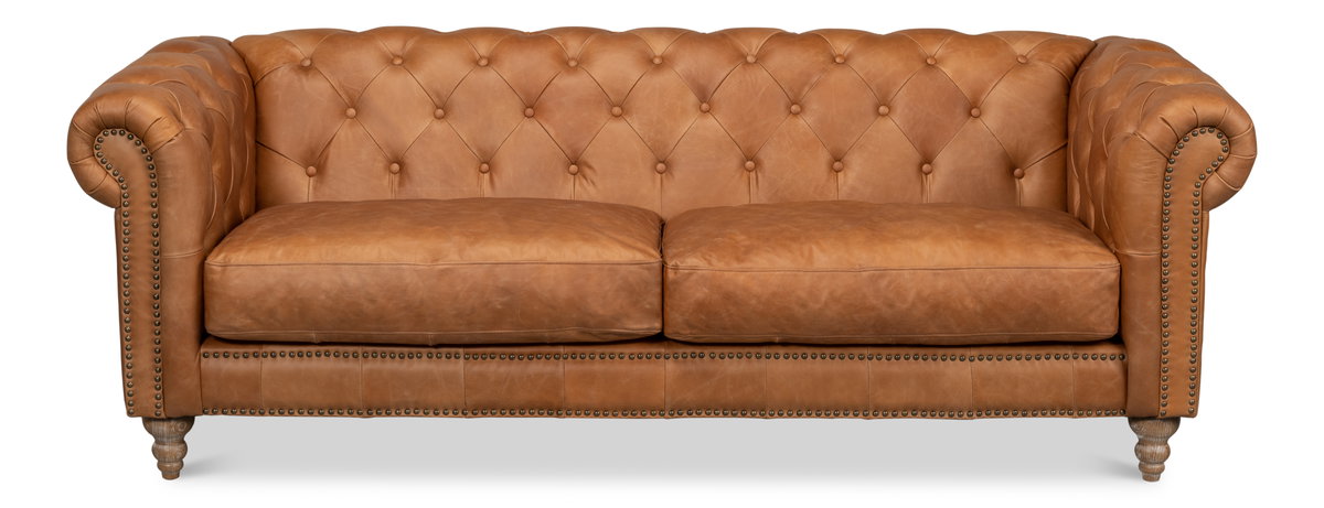 Kingston Sofa, by Sarreid, 2'9" length x 7'1" width x 2'6" height View 2