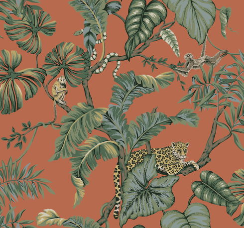 Jungle Cat Orange Wallpaper