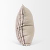 Jenna Beige with Merlot Print Linen Square Decorative Pillow Cover, by Mercana, 22" length x 22" width x 0.2" height thumbnail 4