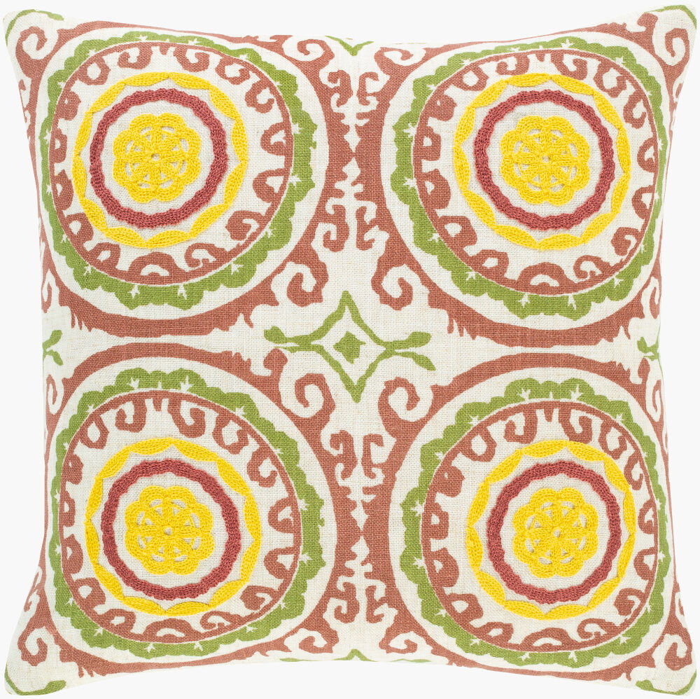 Termez Accent Pillow, Decorative Pillow by Surya, 18" length x 18" width