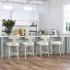 Idris White Counter Stool, Counter & Bar Stool by Uttermost, 20" width x 38" height x 22.5" depth thumbnail 2