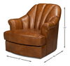 Scoth Swivel Chair In Distilled Lthr,Brn thumbnail 10