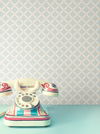 Diamond Gate Blue & Taupe Wallpaper thumbnail 2