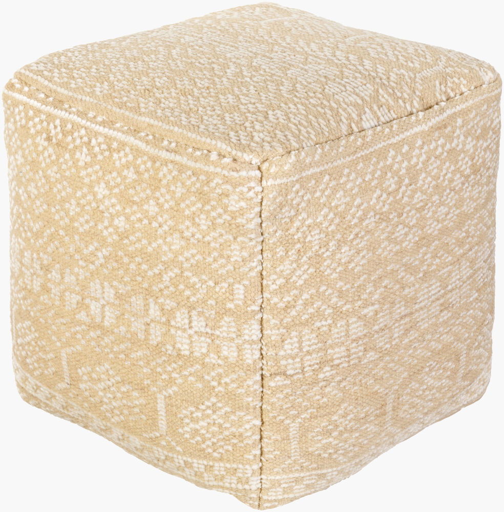 Nobel Pouf, Ottoman by Surya, 18" width x 18" height